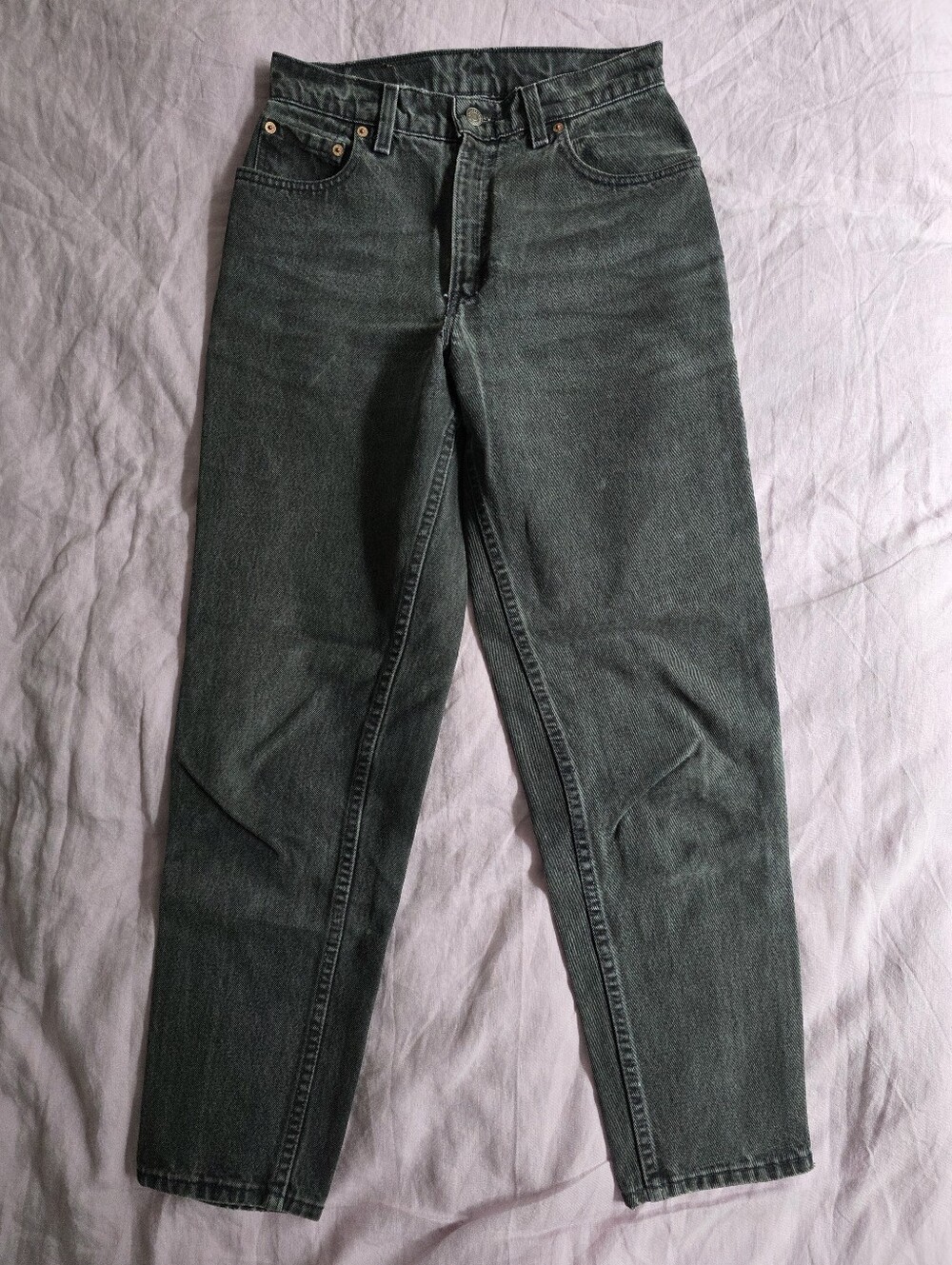Vintage 90's Levi's 551 High-Rise Straight Jeans — Washed Black